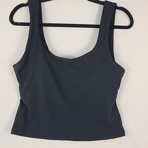 NWT Fabletics Oasis Twist Built- In Bra Tank Black Sz XL